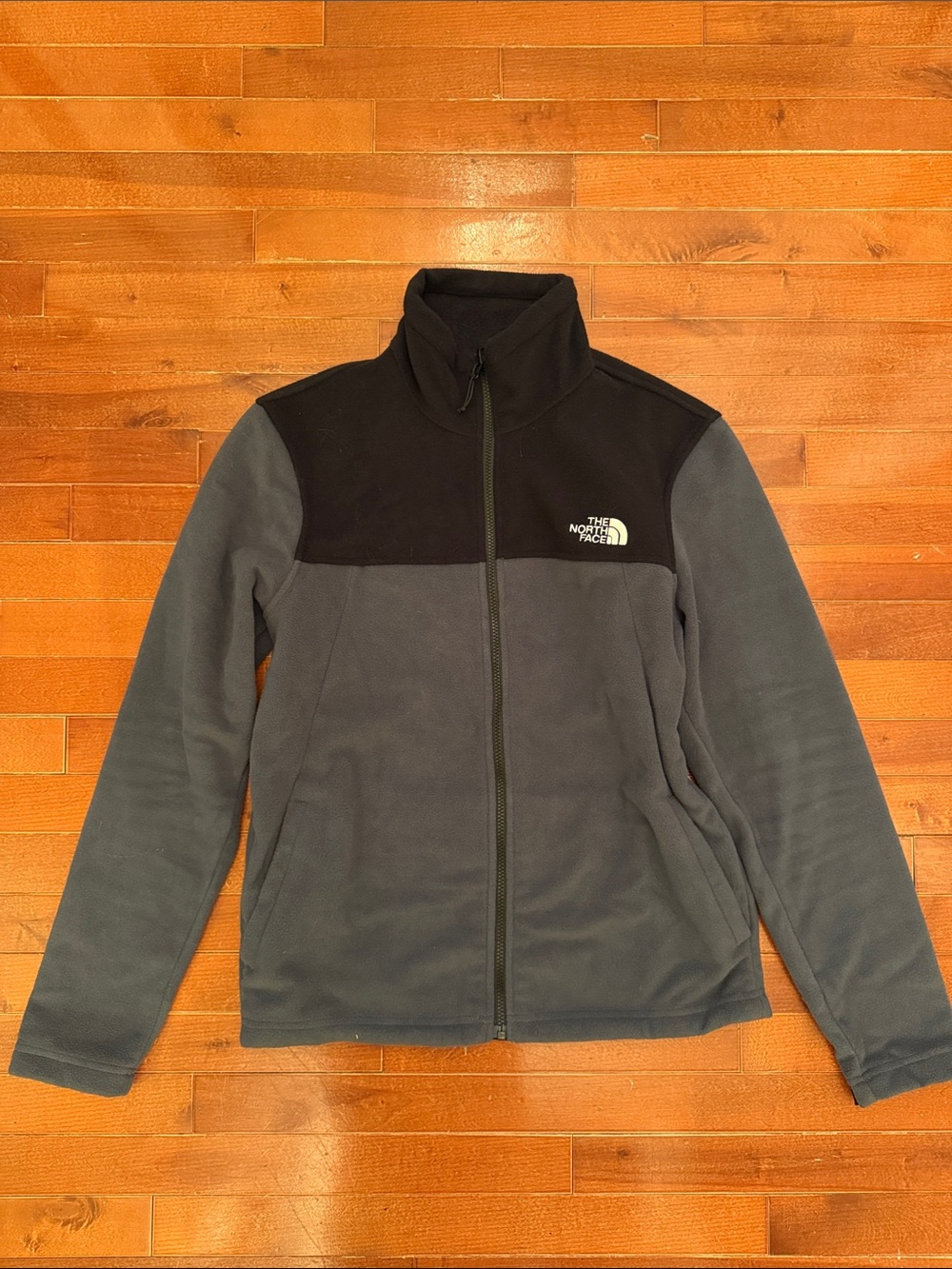 The North Face Men’s Two-Tone Gray and Black Fleece Jacket